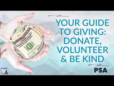Guide to Giving: Donating, Volunteering, and Spontaneous Kindness | Afford Anything Podcast