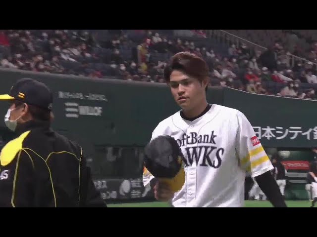 【8回表】ホークス・甲斐野央 1点を守る奪三振!! 2022年3月5日 福岡ソフトバンクホークス 対 千葉ロッテマリーンズ
