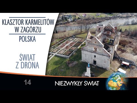 World from a drone - Poland - Carmelite Monastery in Zagórze