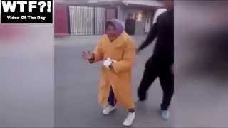 Drunken Romanian Youths Swinging Old Lady Around