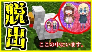 【Minecraft】ニワトリの体内に入っちゃった！！"ニワトリからの脱出"【ゆっくり実況】【マインクラフト】
