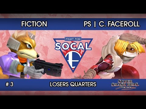 Fight For SoCal 3 - Fiction (Fox) VS PS | Captain Faceroll (Sheik) - SSBM - Losers Quarters