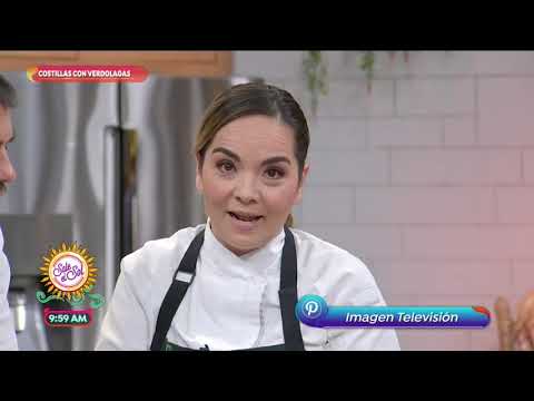 La chef Ingrid Ramos prepara costillas de cerdo con verdolagas en salsa verde | Sale el Sol