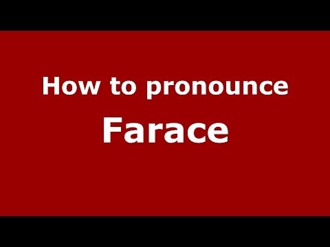 How to pronounce Farace (Italian/Italy) - PronounceNames.com
