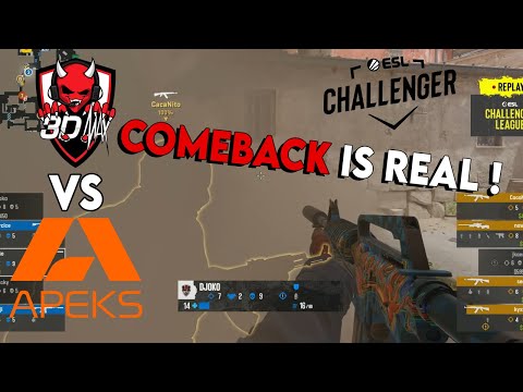 HUGE COMEBACK ! 3DMAX vs Apex | ESL Challenger League S46 | CS2