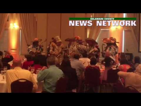 The South Philadelphia String Band surprised Antoinette Fiore of Secane with a visit to her 100th bi