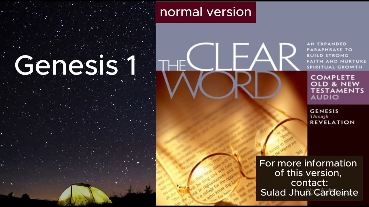 Genesis 1 (Clear Word Bible) #clearword #jackblanco