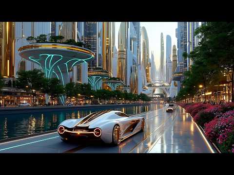 Future City 2050 in 4K | Smart Utopia, AI Transport, Luxury Domes & Neon Roads
