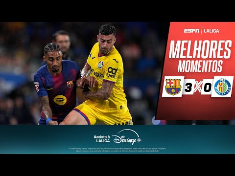 Gols e lances de Barcelona x Getafe