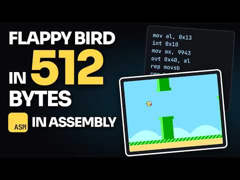 I Made Flappy Bird in 512 Bytes. No OS, No Libraries.