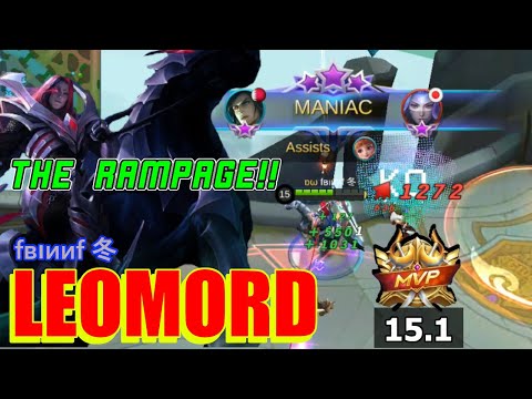 MANIAC!!   HYPER CARRY WITH LEOMORD!! | LEOMORD TOP PLAYER | By  fвıииf 冬  [Mobile Legends]