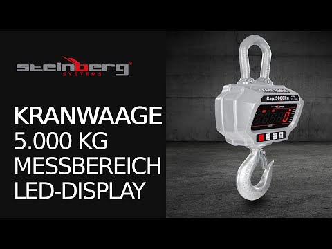 Video - Kranwaage - 5000 kg / 2 kg - LED - digital - Fernbedienung 50 m
