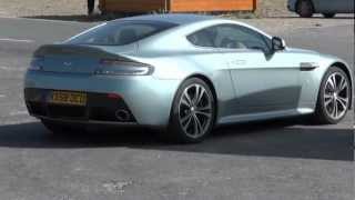 preview picture of video 'Aston Martin V12 Vantage chased by DBS test car through Sierra Nevada'
