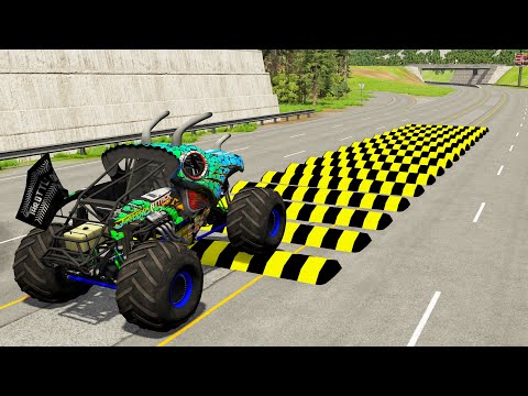 Monster Truck vs Speed Bumps – BeamNG.Drive