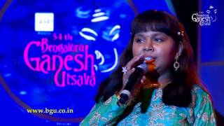 Anjana Padmanabhan singing  &quot;Titli&quot; from the Movie Chennai Express @ 54th Bengaluru Ganesh Utsava