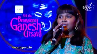 Anjana Padmanabhan singing  &quot;Titli&quot; from the Movie Chennai Express @ 54th Bengaluru Ganesh Utsava
