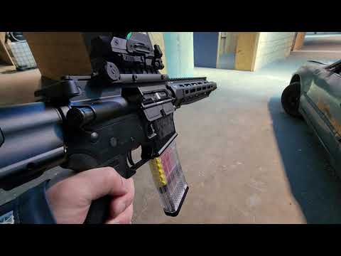 Airsoft Rare Arms AR-15 "Shotgun" Shell Test using homemade 3d printed shells.