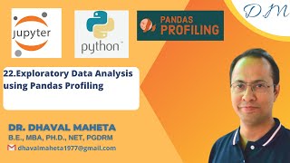 Download the video "22. Exploratory Data Analysis using Pandas Profiling || Dr. Dhaval Maheta"
