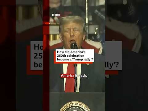 How did America's 250th celebration become a 'Trump rally'? #BBCNews