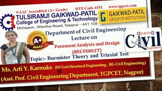 Pavement Analysis & Design: Burmister Method and Triaxial Test by Ms. Arti Karnuke (Asst.Prof., CED)