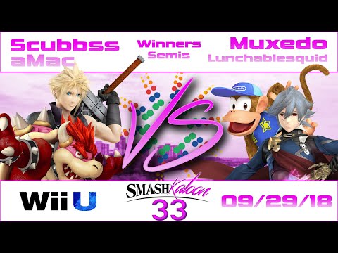 Scubbss & aMac (Red) vs Muxedo & Lunchablesquid (Blue) - Winners Semis - Smashkatoon 33 WiiU Doubles