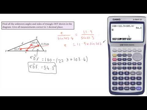 Sine rule missing sides