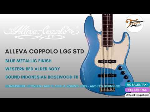 Alleva Coppolo LG5 Standard in Blue Metallic with Bound Indonesian Rosewood Fingerboard & AC In-House 60s Pickups image 12