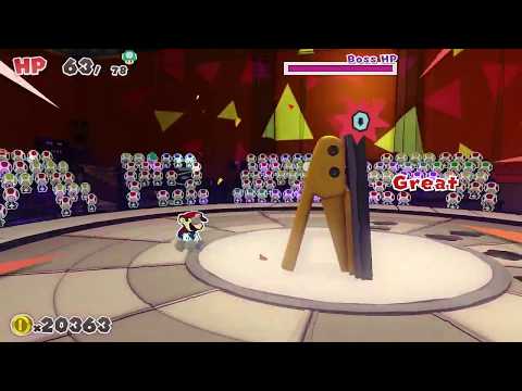 The Disco Devil Hole Punch Boss Fight - Paper Mario The Origami King