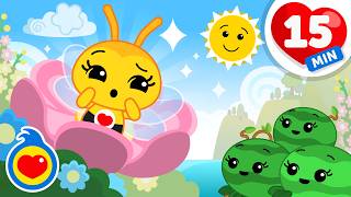 Abelhinha Pequenina 🐝 e a Natureza 🌻 | 15 minutos de Música Infantil com Um Herói do Coração ❤️