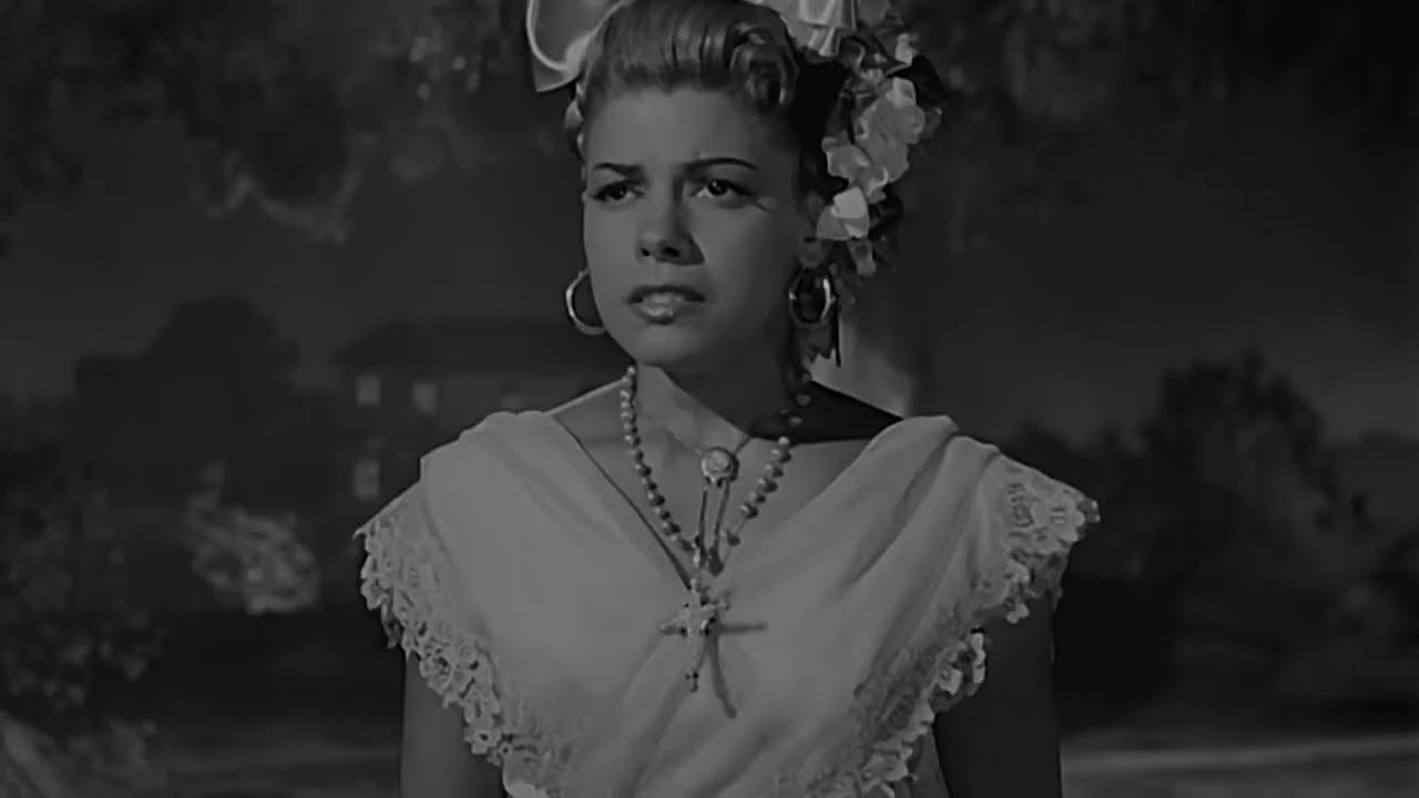 A black and white image of a woman