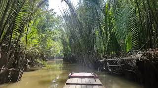 preview picture of video 'Mekong boat trip at natural canal across coconut land'