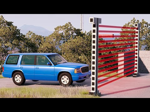 Cars vs Laser Gate 😱 BeamNG Drive