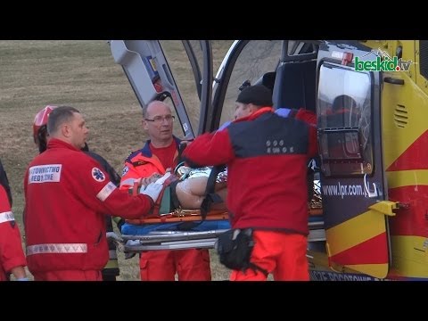 Mężczyzna nabił się na stalowy pręt - akcja ratunkowa z użyciem helikoptera