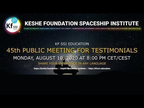45th Public Meeting for Testimonials August 10th, 2020