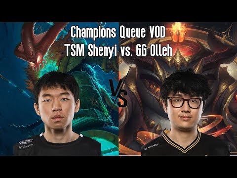 Champions Queue VOD/Replay: TSM Shenyi (Thresh) and GG Lost (Aphelios) vs GG Olleh (Tahm Kench)