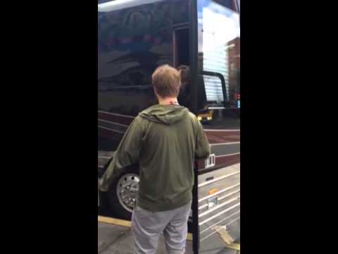 Seattle 9-30-13 Neumos - Crazy Guy Sneaks on Hanson's Bus a