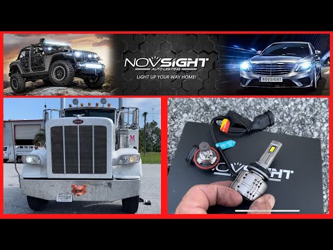 NOVSIGHT Big Truck LED Headlight Upgrade - H 11 and 9005 LED Unbox and How To Install