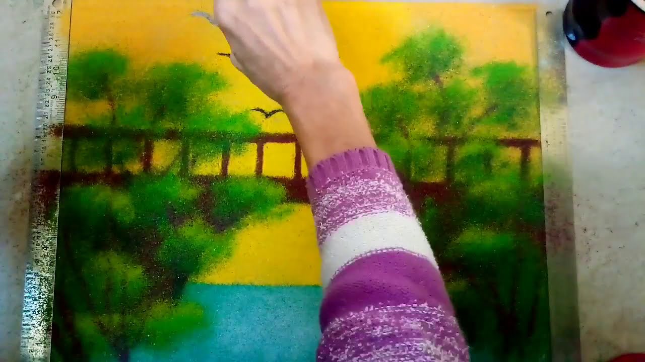 Amazing nature scenery poster rangoli design by sheela art | Videos