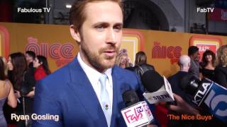 Ryan Gosling at THE NICE GUYS premiere in Hollywood #RyanGosling Fabulous TV video