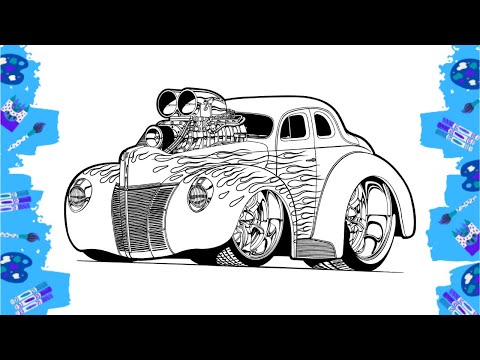 HotWheels coloring page D&C channel