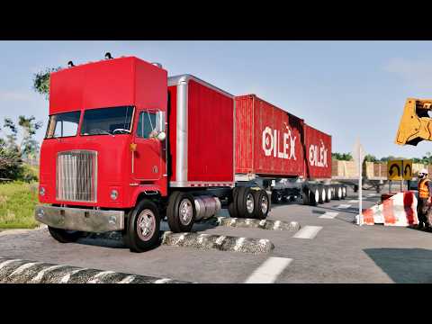 Trucks vs Speed Bumps SPECIAL #32 | BeamNG Drive - Long Video |🤜 Truck &Too