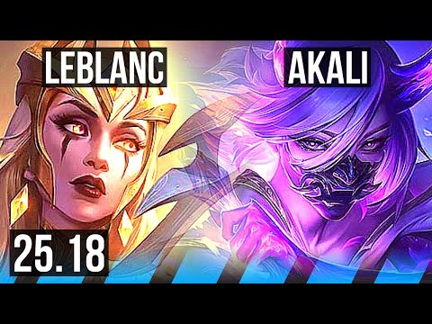 LEBLANC vs AKALI (MID) | 53k DMG, Dominating | NA Master | 25.18