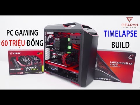 4K - Quá trình build Gaming PC 60 triệu đồng tông ĐEN ĐỎ với i7 + 1080 Ti | Timelapse Build