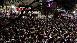 Alabama Crimson Tide supporters take to the streets