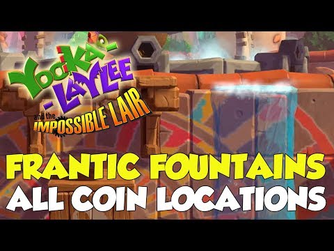 Yooka-Laylee And The Impossible Lair Frantic Fountains All Coin Locations