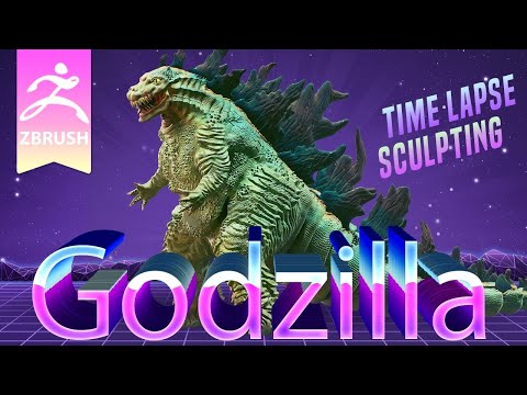 Time lapse of Godzilla sculpting in Zbrush #zbrush #timelapse