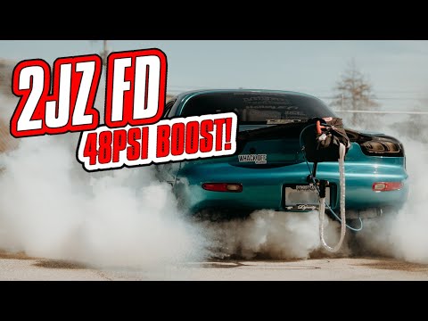 2JZ FD & Garrett G45-1500 + 48psi Boost! Dynosty On The Keys!