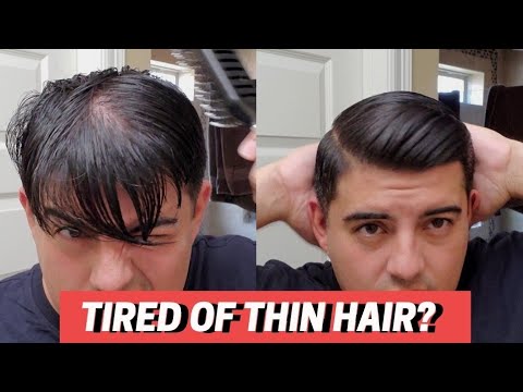 How to style thin hair! Easy how to style Men's hair...