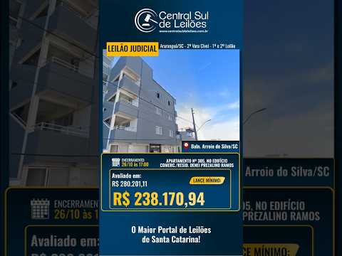 Leilão de Apartamento Balneário Arroio do Silva/SC