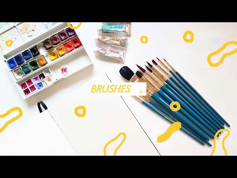 DALER ROWNEY BRUSH REVIEW ! | 🌱 30 minutes of painting [No Music] cheap brush review